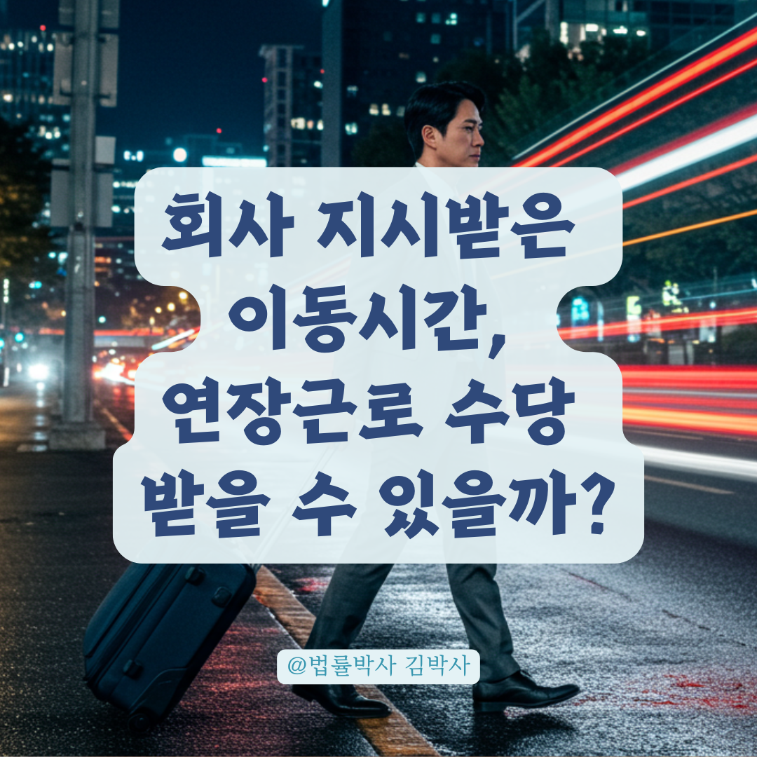 회사 지시로 이동한 교통시간은 근무시간? 연장근로 수당 포함 기준 총정리.