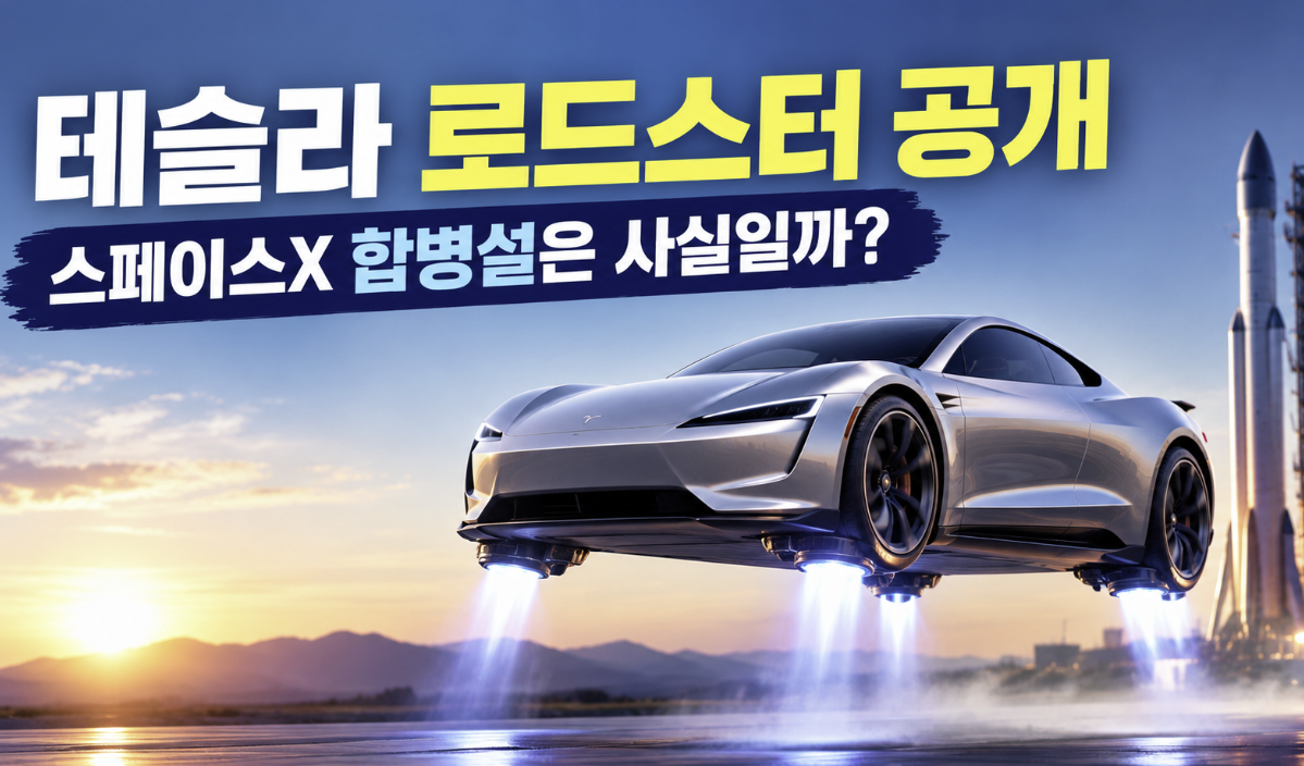 테슬라 로드스터 공개|하늘을 나는 전기차와 스페이스X 합병설 정리