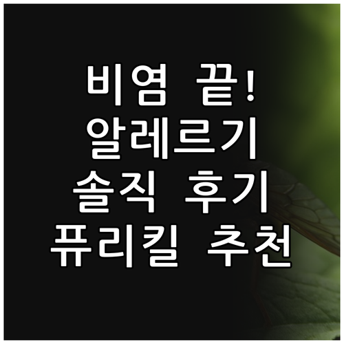 비염, 알레르기 걱정 끝! 퓨리킬 공..