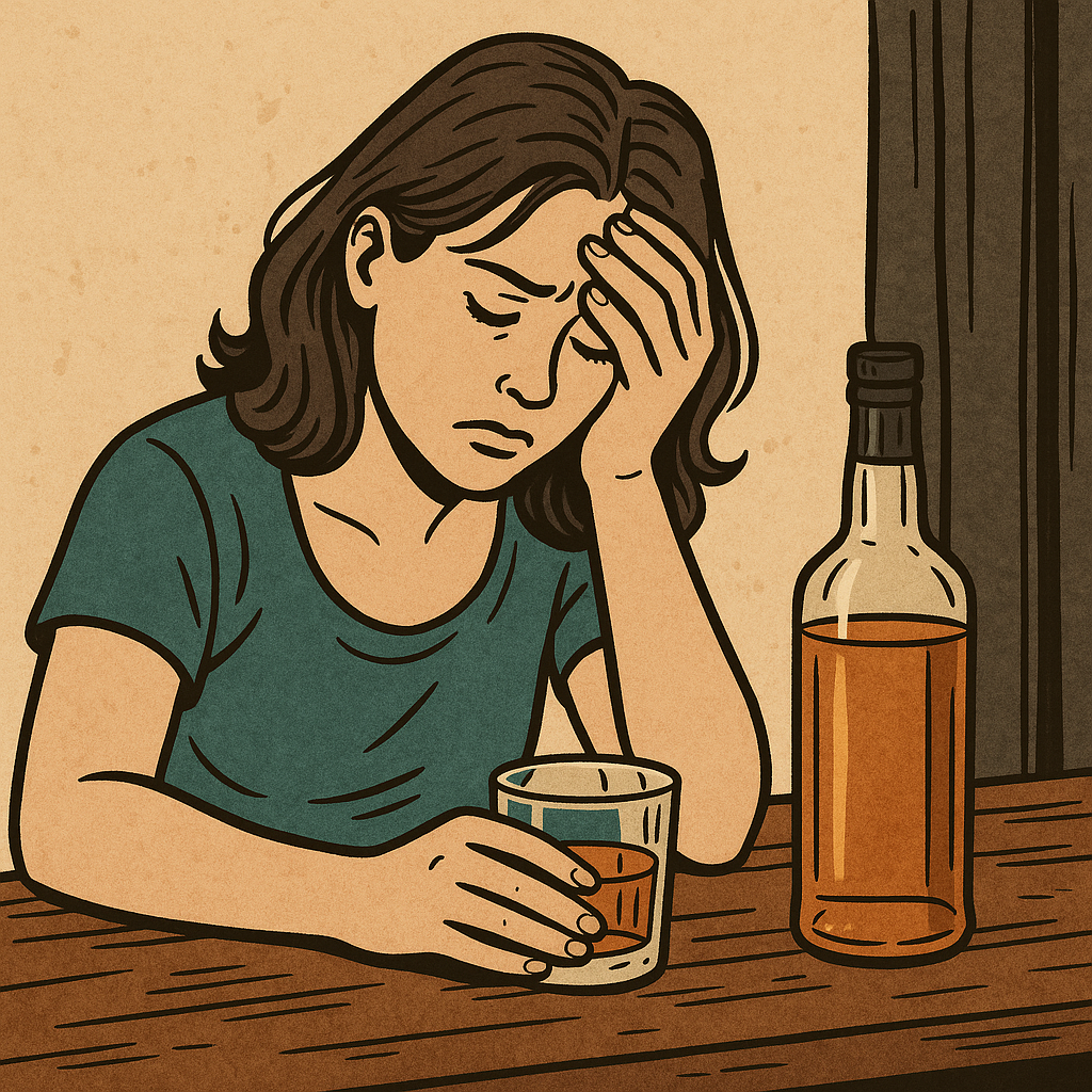 알콜중독과 뇌 손상 관계에 대한 이미지