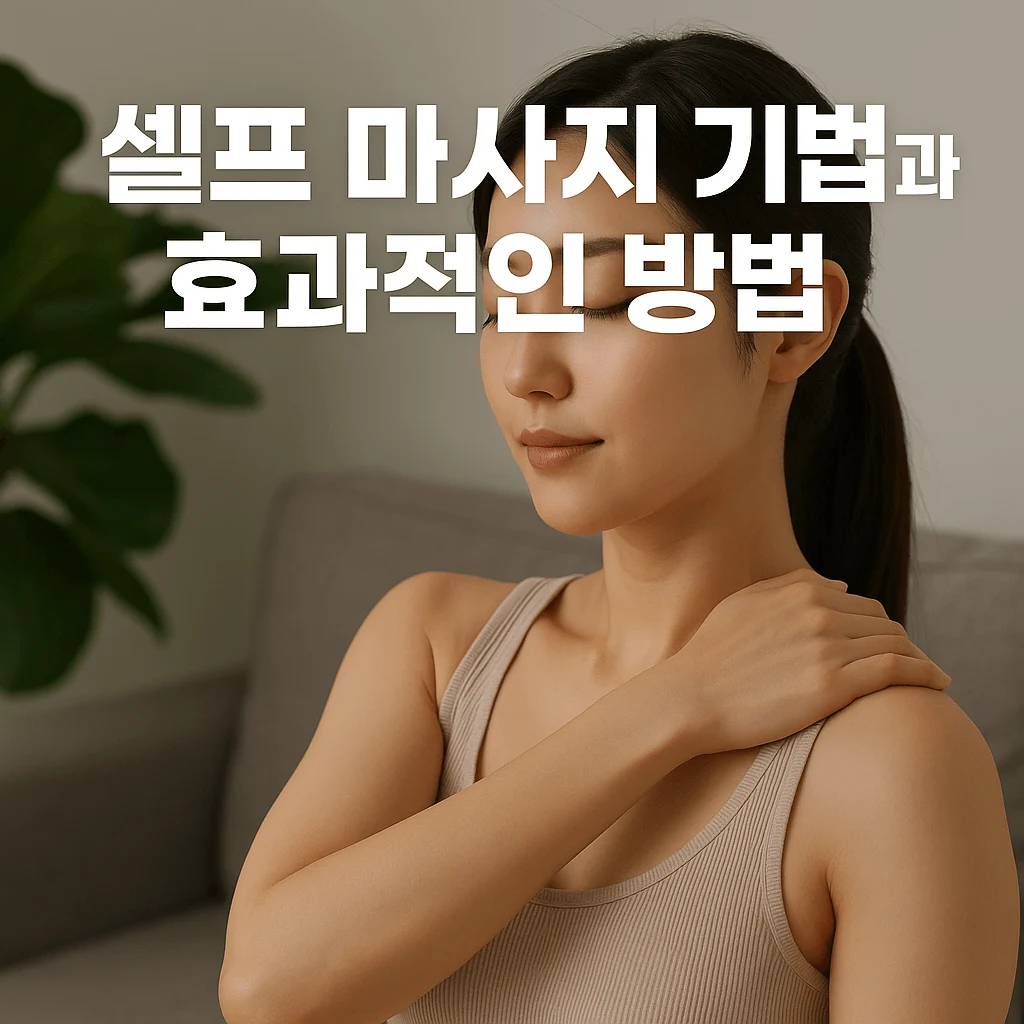 셀프 마사지 기법과 효과적인 방법