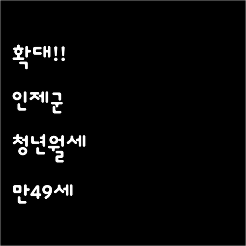 2026 인제군 청년월세 지원 대상 ..