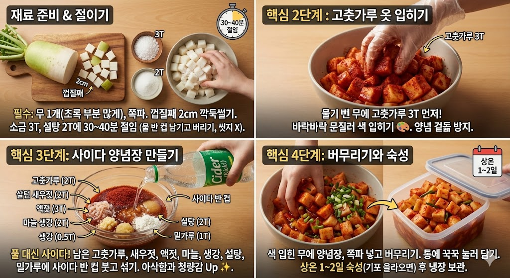 섞박지(깍두기)맛있게 담그는법