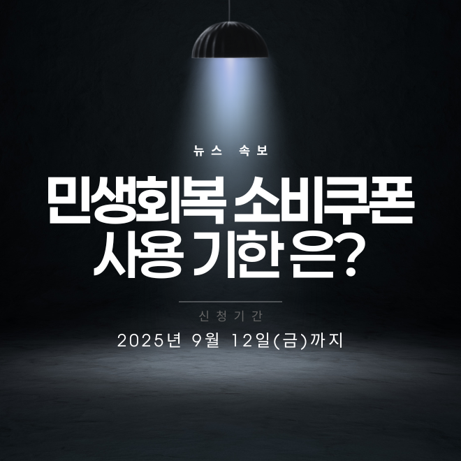 민생회복 소비쿠폰 신청 기간