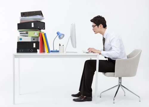 직장생활 직장인 모니터 받침대 거북목 예방 도움 받침대형 암형