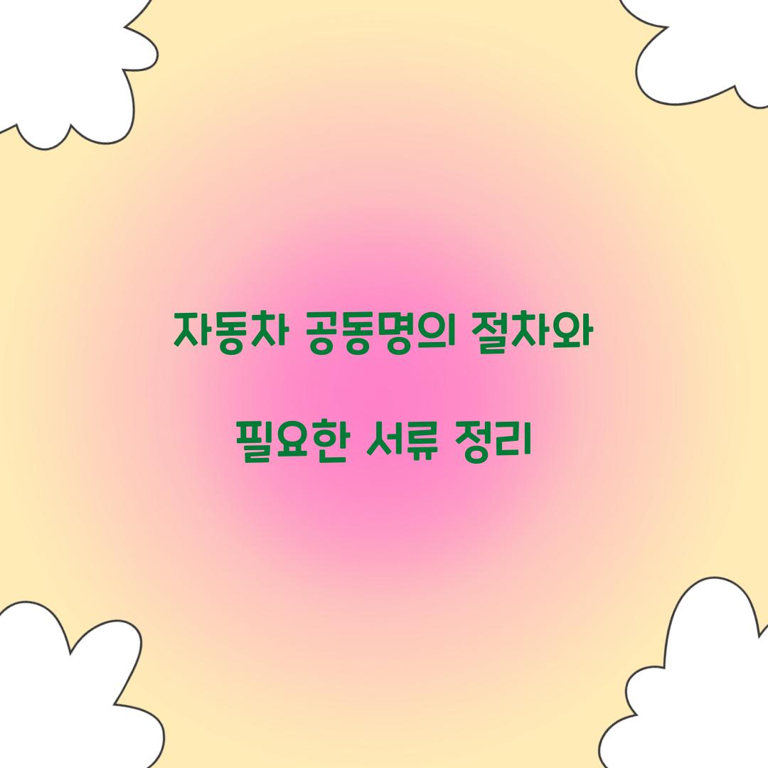 자동차 공동명의