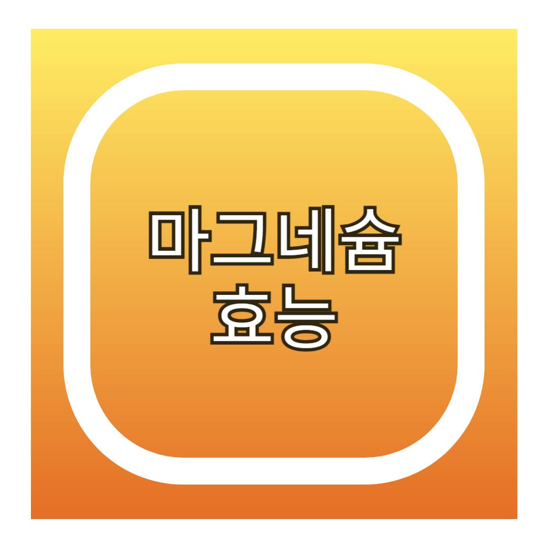 마그네슘 효능