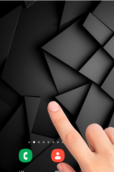 방법 1: 홈화면 빈 공간 길게 누르기