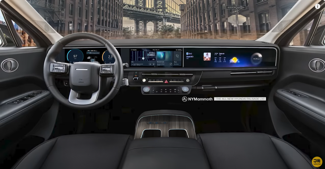 팰리세이드 풀체인지 실내 예상도