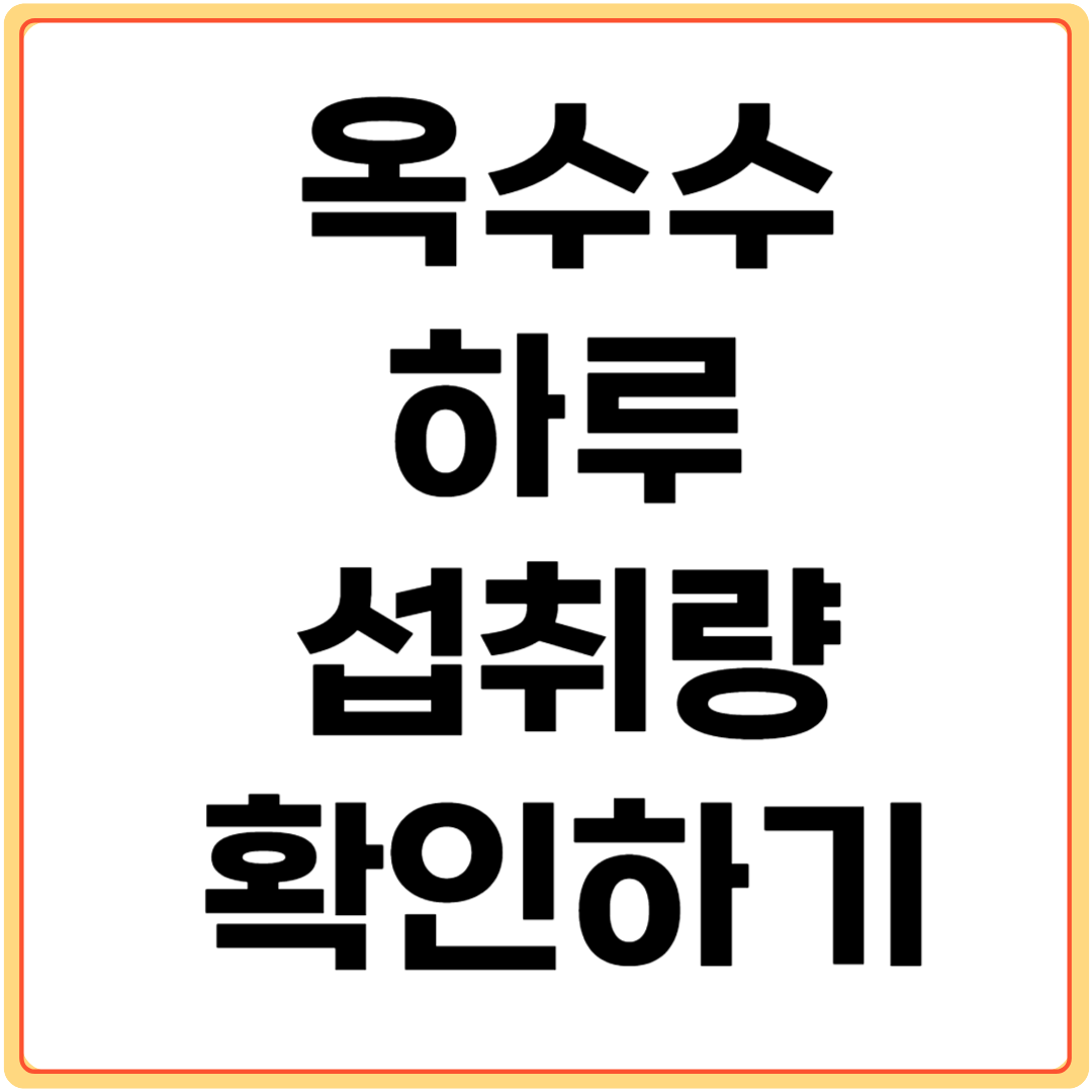 옥수수-하루-섭취량-확인하기