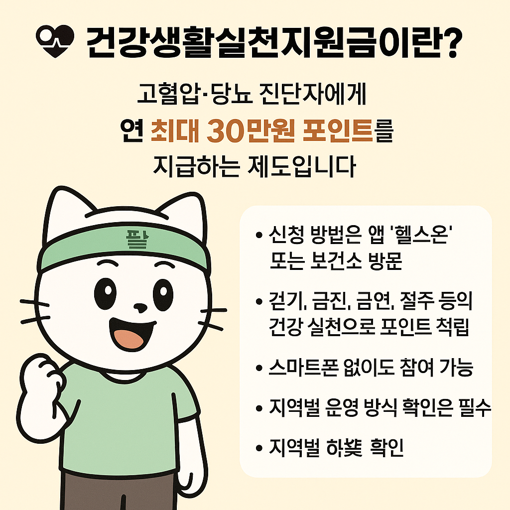 2025년 고혈압 환자 건강관리비 지원금 신청 총정리