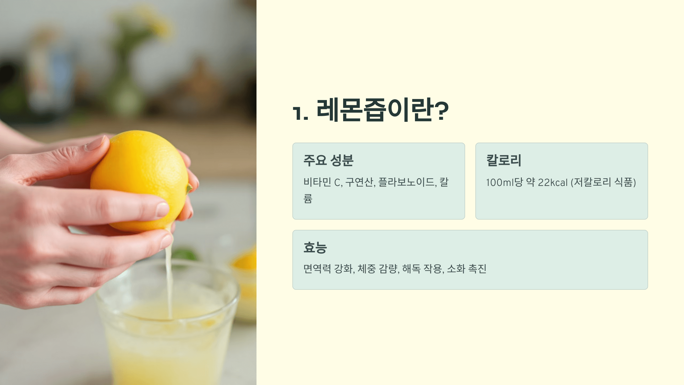 레몬즙 사진입니다.