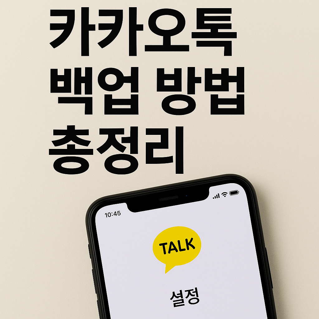 카카오톡 백업방법