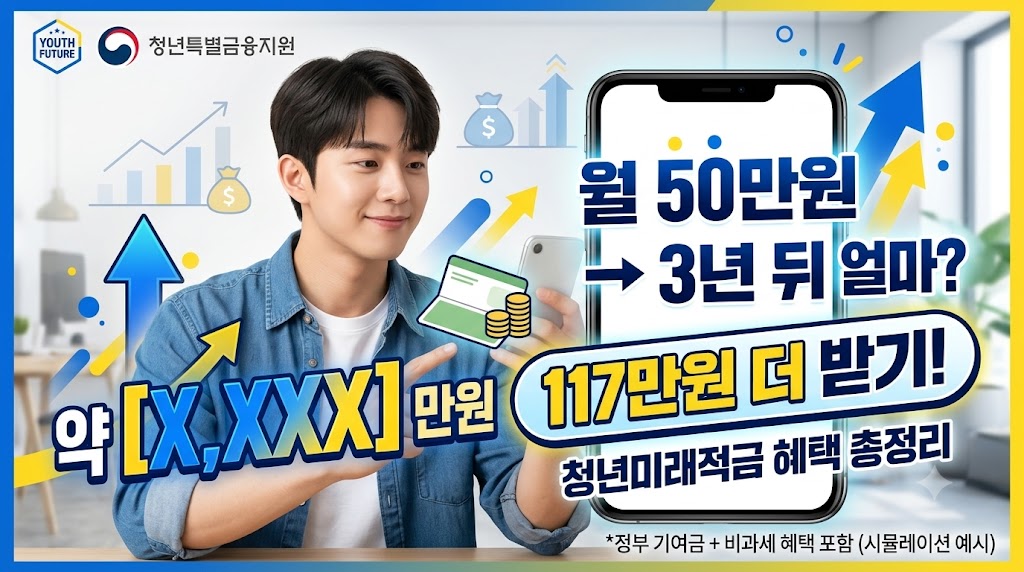 청년미래적금 월 50만원 넣으면 얼마 받을까? 117만원 차이 나는 이유
