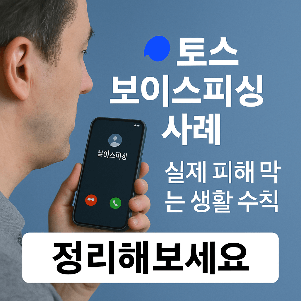 토스 보이스피싱 사례와 피해 예방 생활 수칙 안내 이미지