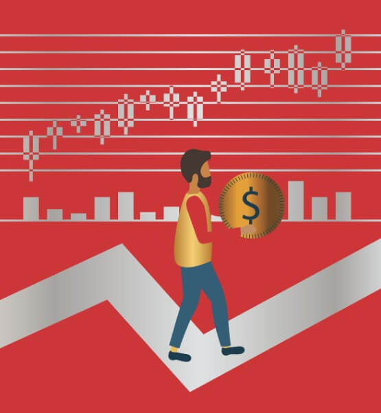 돈을 들고 가는 사람