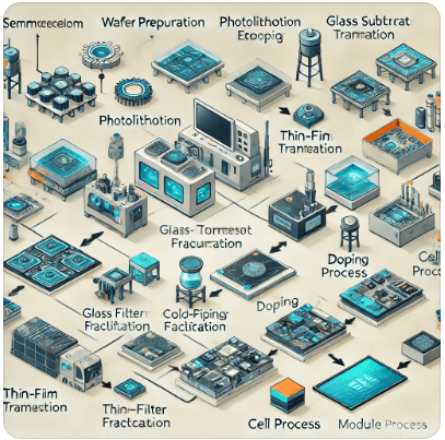 반도체 공정과 디스플레이 공정의 차이