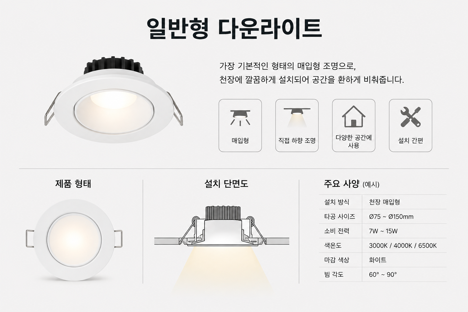 일반형 다운라이트