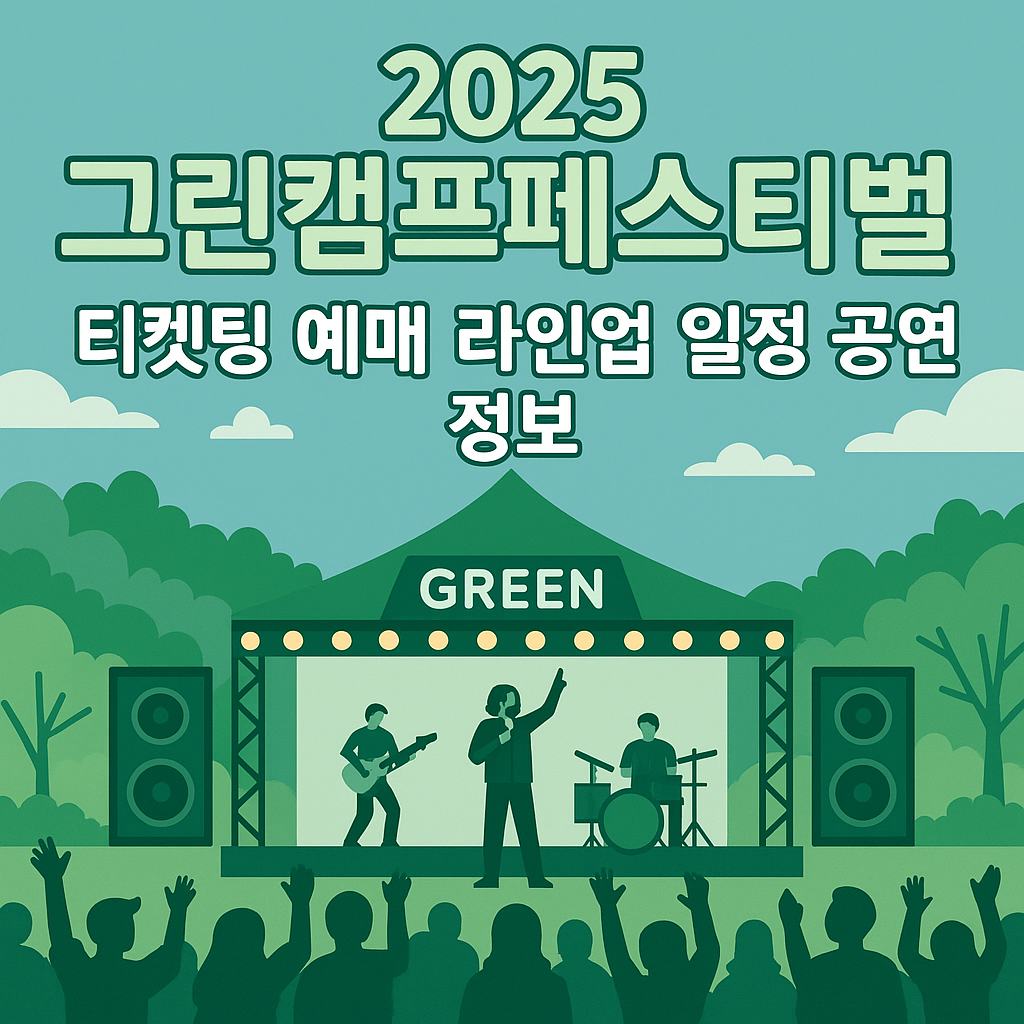 2025 그린캠프페스티벌 티켓팅 예매 라인업 일정 공연 정보