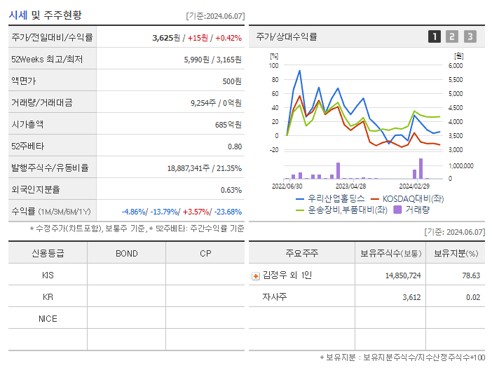 우리산업홀딩스_기업개요