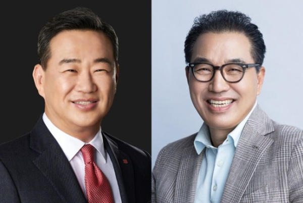 김상현 롯데유통군 총괄대표 겸 부회장과 정준호 롯데쇼핑 대표.