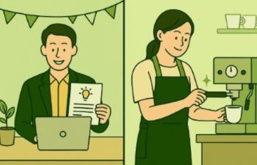 창업과 취업을 한 이미지