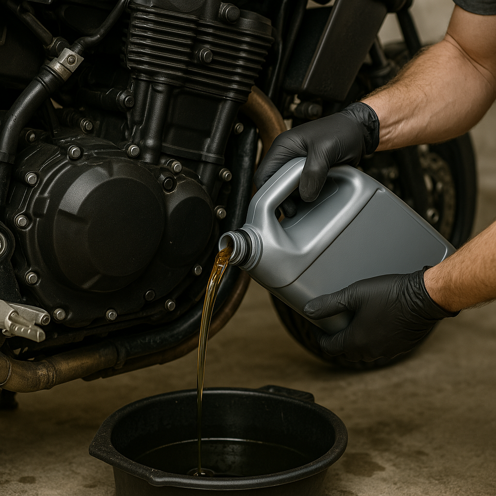 오토바이 엔진오일 교환