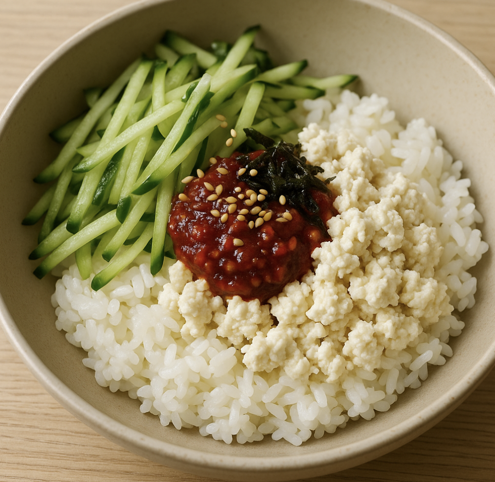 오이두부비빔밥 이미지