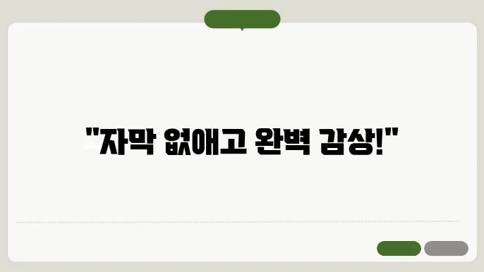 자막이 필요한 상황