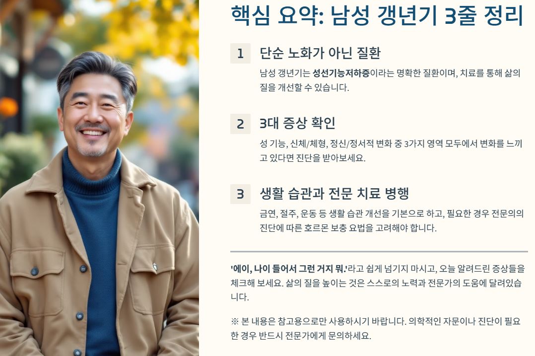 남성 갱년기 정리