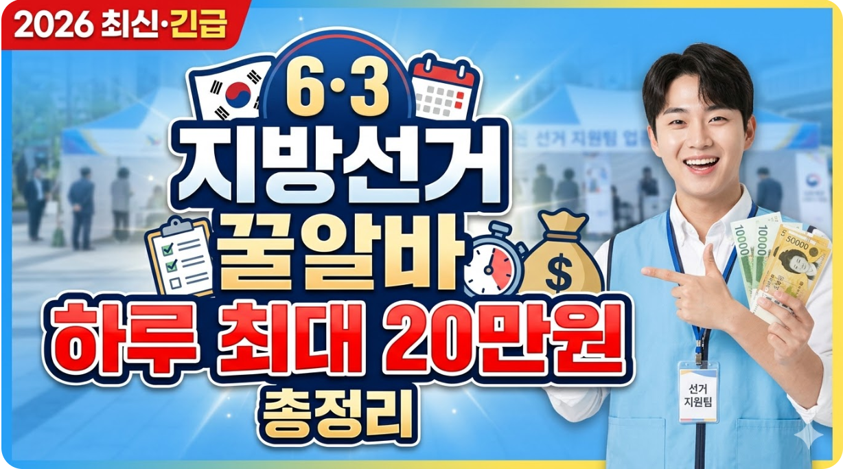 2026 지방선거 꿀알바 신청방법 총정리