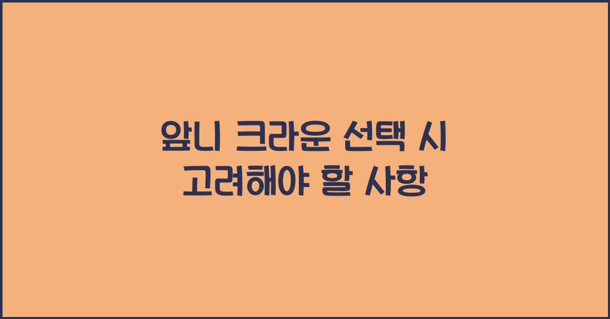 앞니 크라운