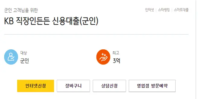 KB국민은행 군인대출