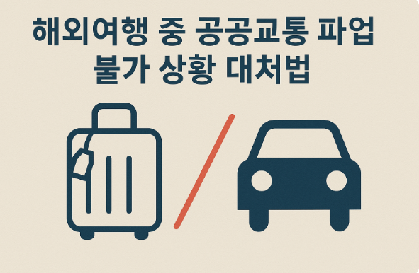해외여행 중 공공교통 파업/불가 상황 대처법