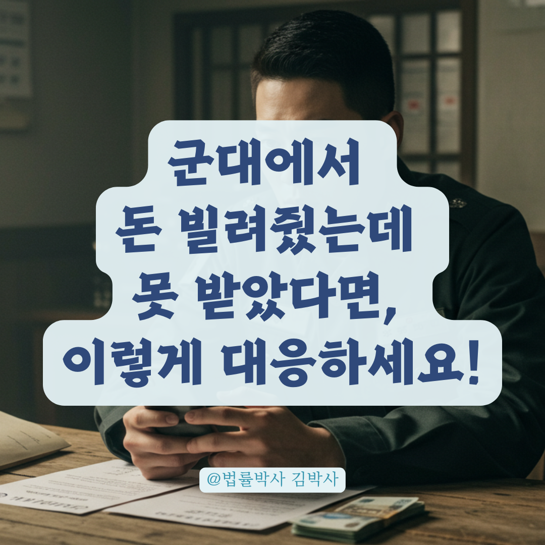 현역 병사 간 금전거래, 안 갚는다면 이렇게 대응하세요