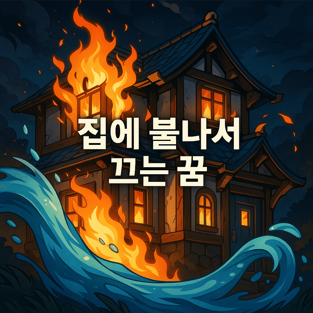 집에 불나서 끄는 꿈