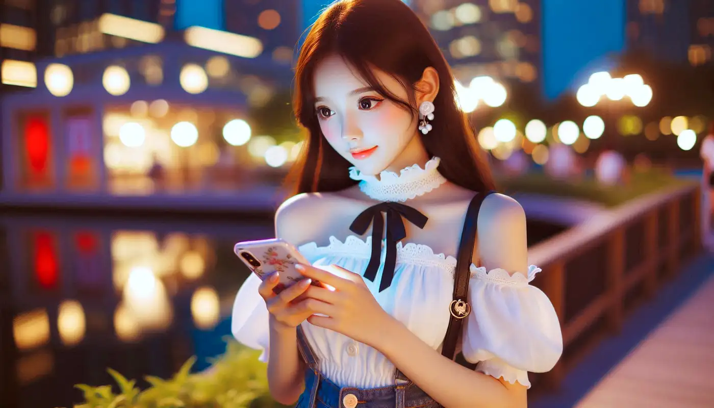 블랙프라이데이에-갤럭시를-쇼핑하는-여성의-모습