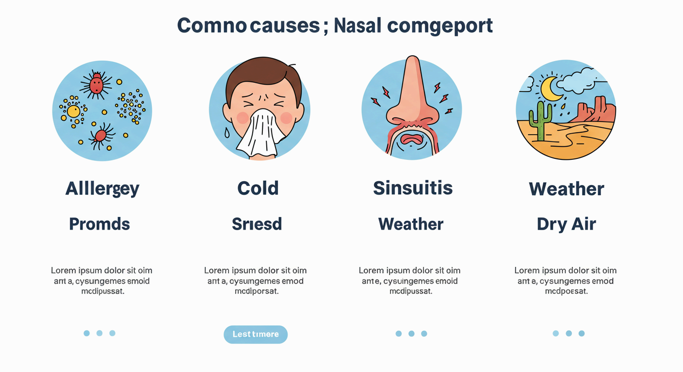 코막힘 원인, 공기 건조함과 먼지