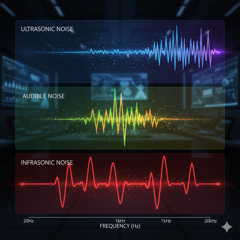 주파수 분포에 따른 미시소음의 종류