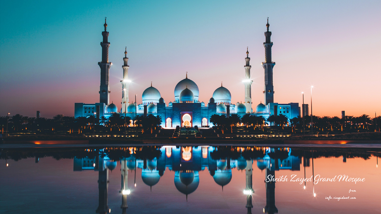 11 아부다비 C - Sheikh Zayed Grand Mosque 도시야경배경화면