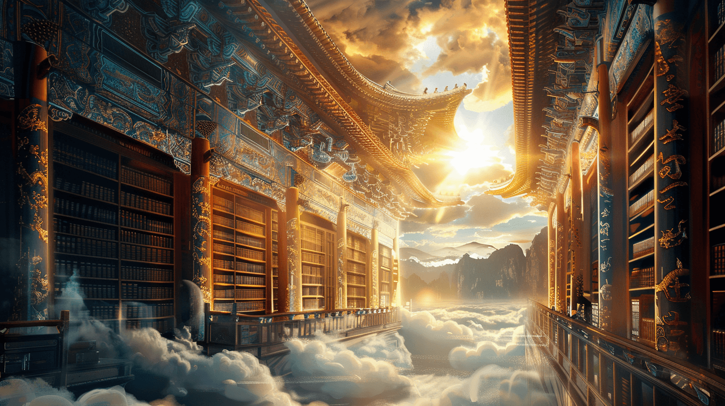 천국-구름-위-신전-이미지