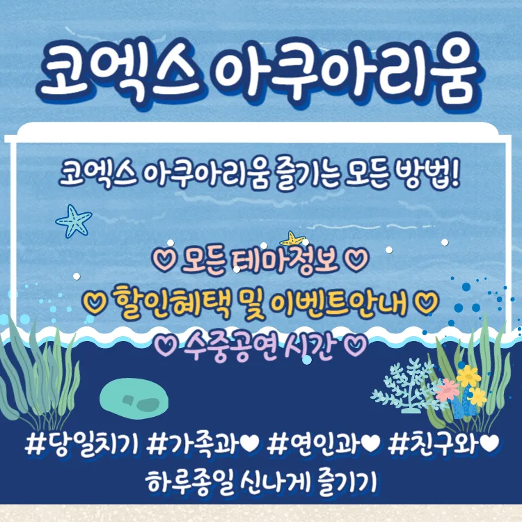[당일치기] 코엑스 아쿠아리움 놀거리&주차&이벤트&할인혜택