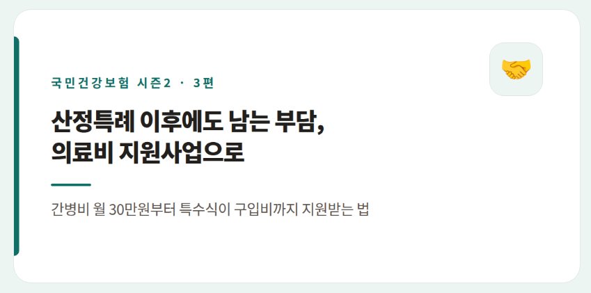 희귀질환자 의료비 지원사업 정리