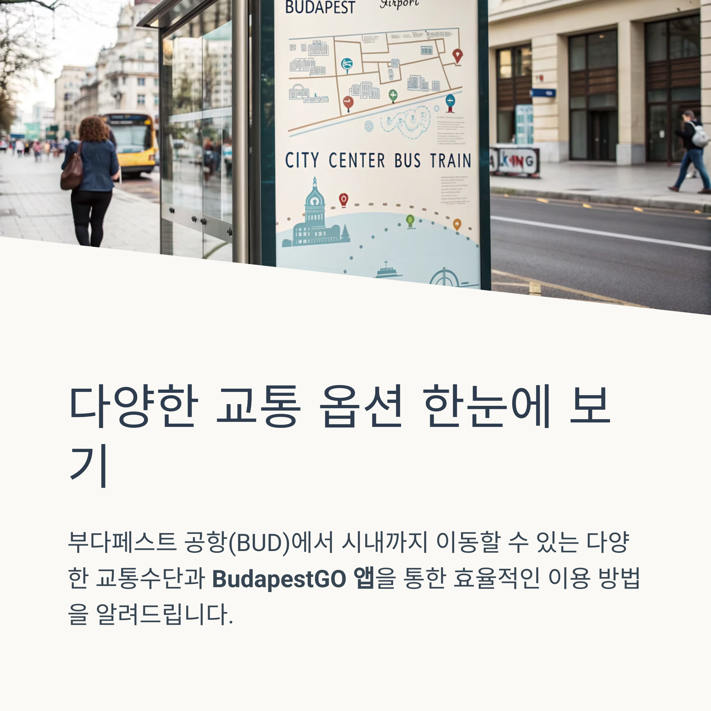 다양한 교통 옵션 한눈에 보기