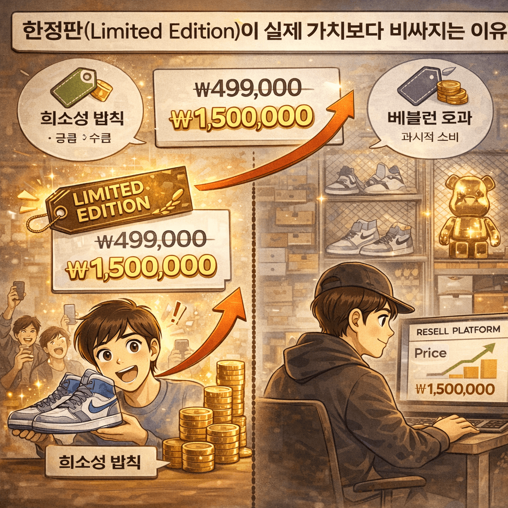 한정판이 더 비싸게 팔리는 이유 (희소성 + FOMO 완전 분석)