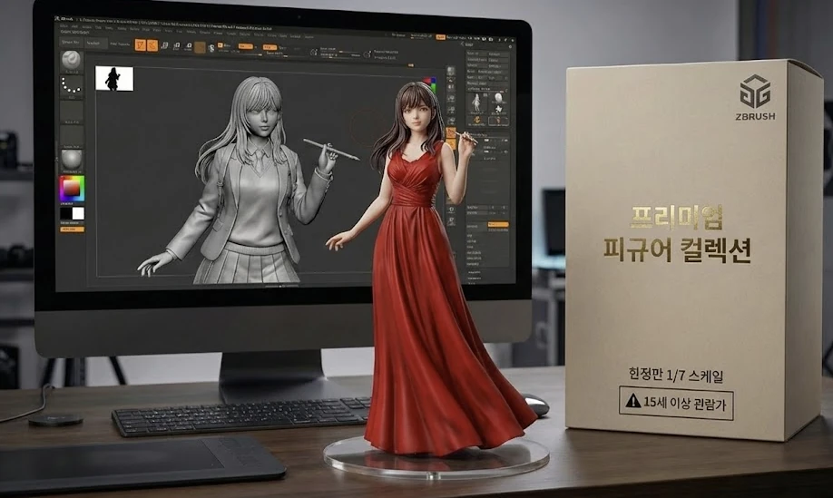 나노바나나 프로로 생성된 피규어 결과물을 일관성 유지하여 의류 교체한 결과물