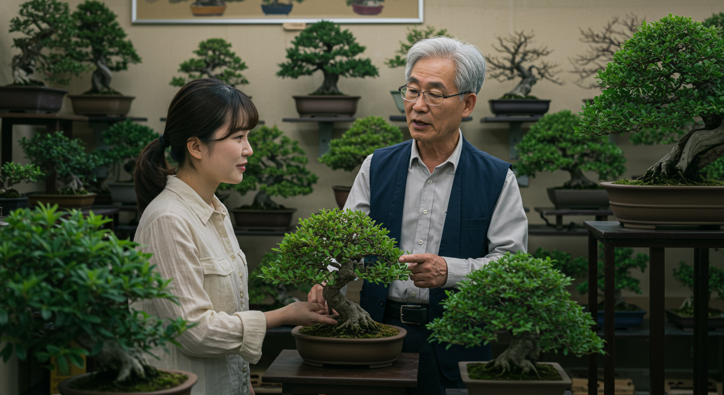 분재샾 사장님에게 공부중