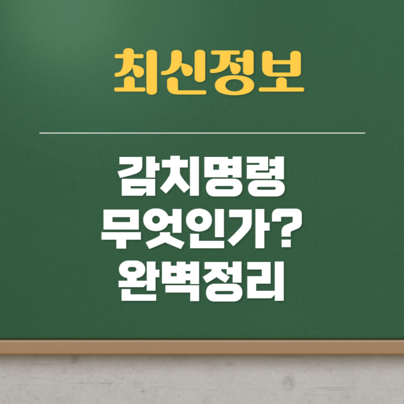 감치명령 이란