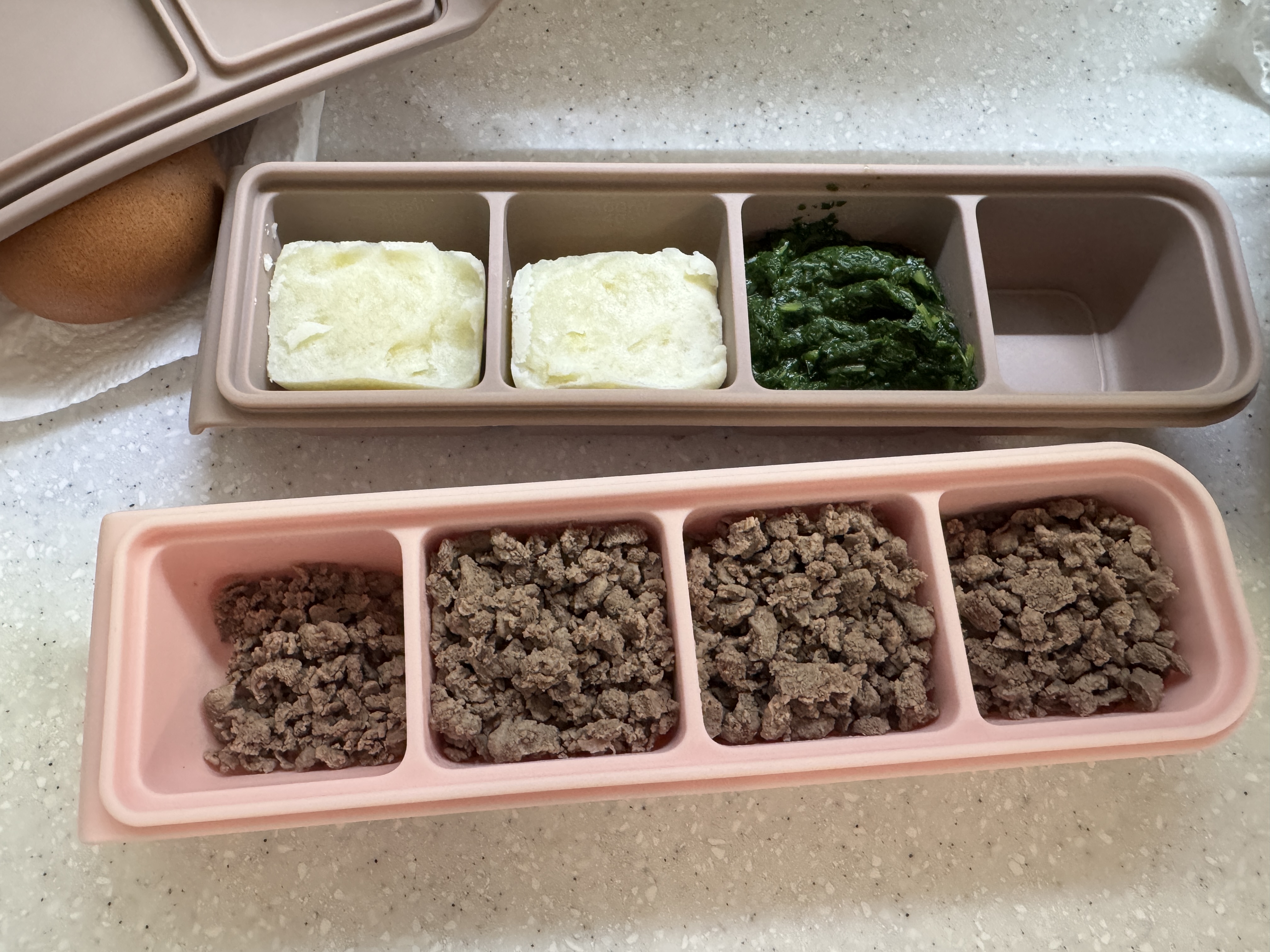 소고기, 감자, 아욱 재료 사진