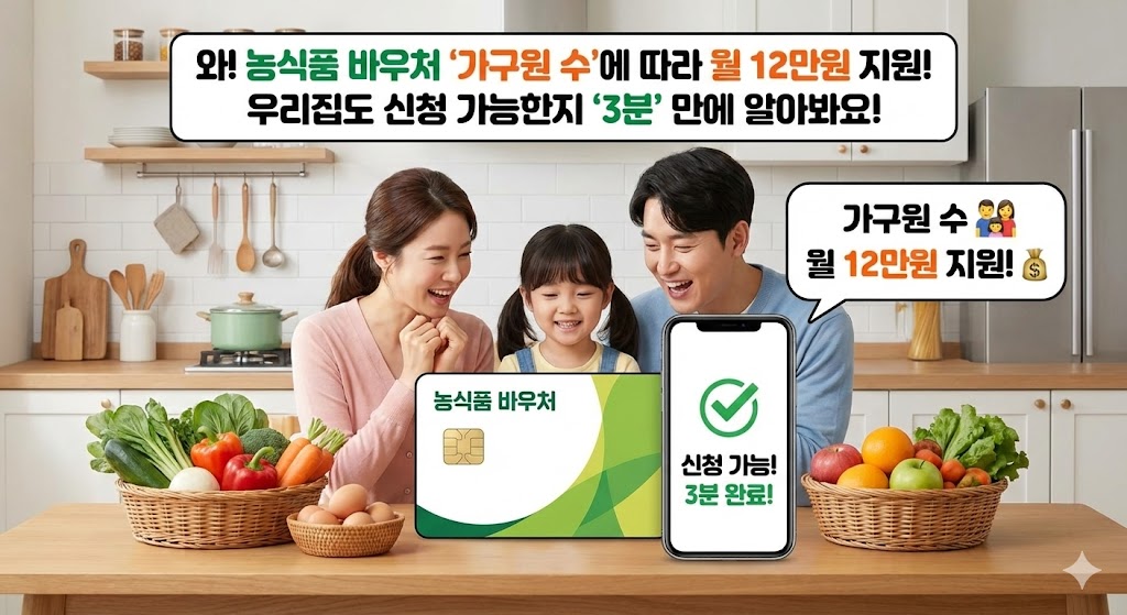 와! 농식품 바우처 '가구원 수